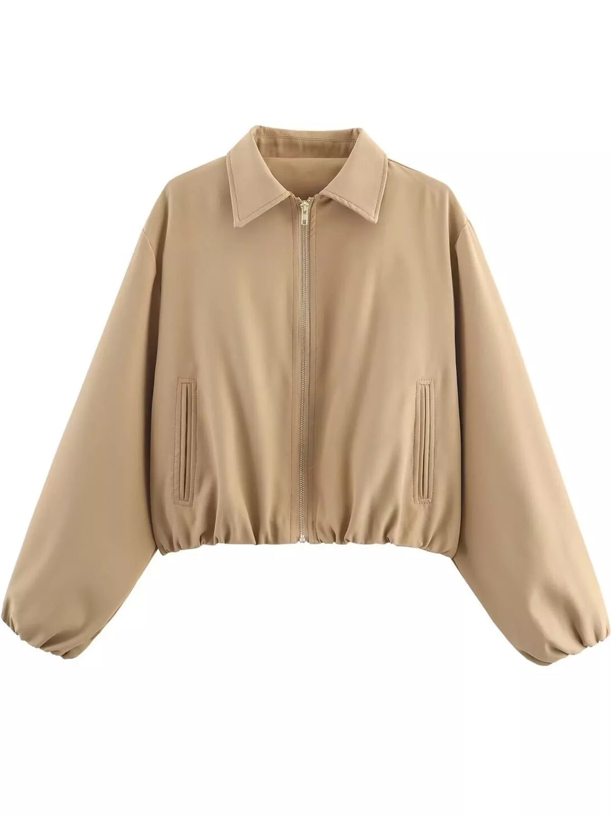 Cropped Zip-Up Jacket