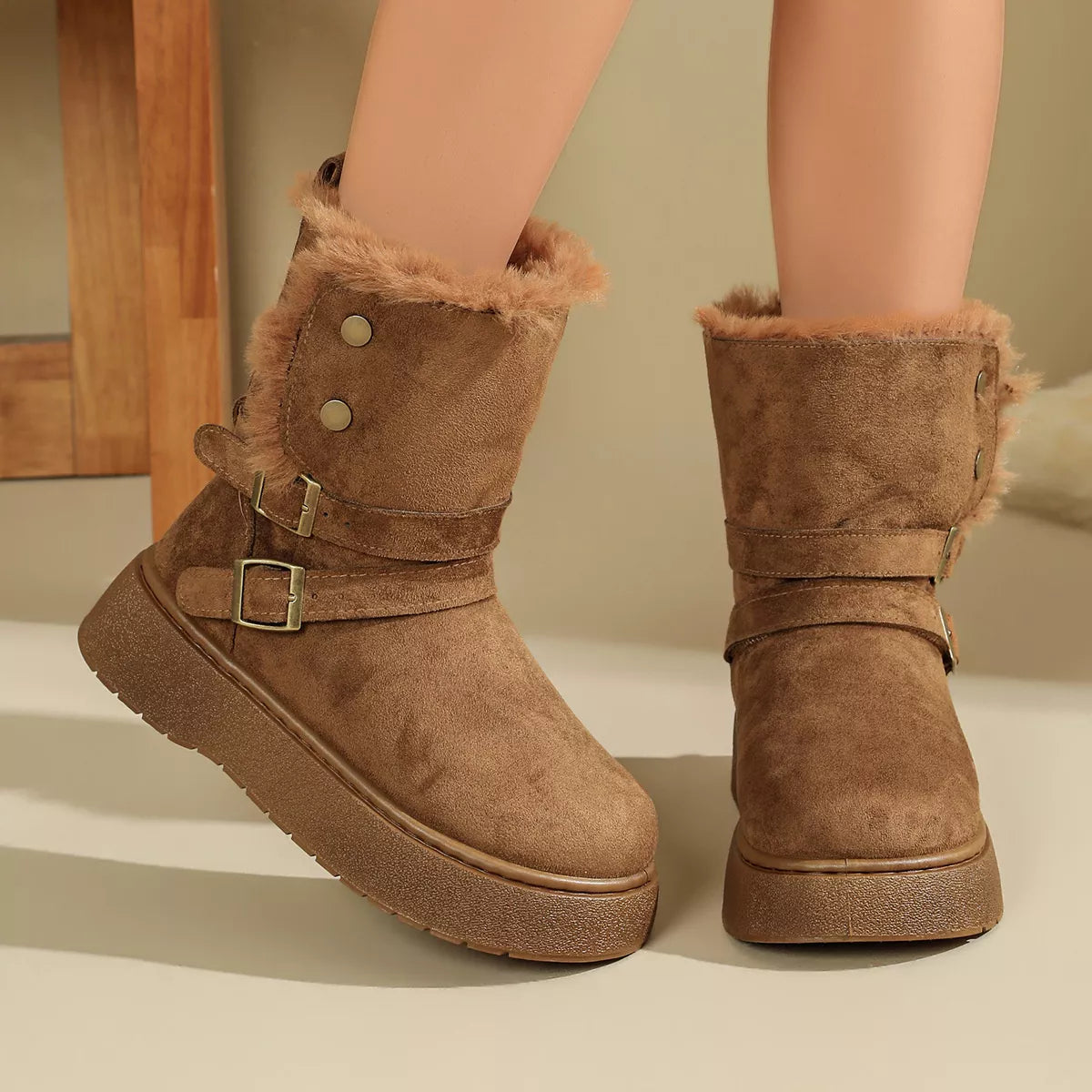 Round Toe Flats Boots