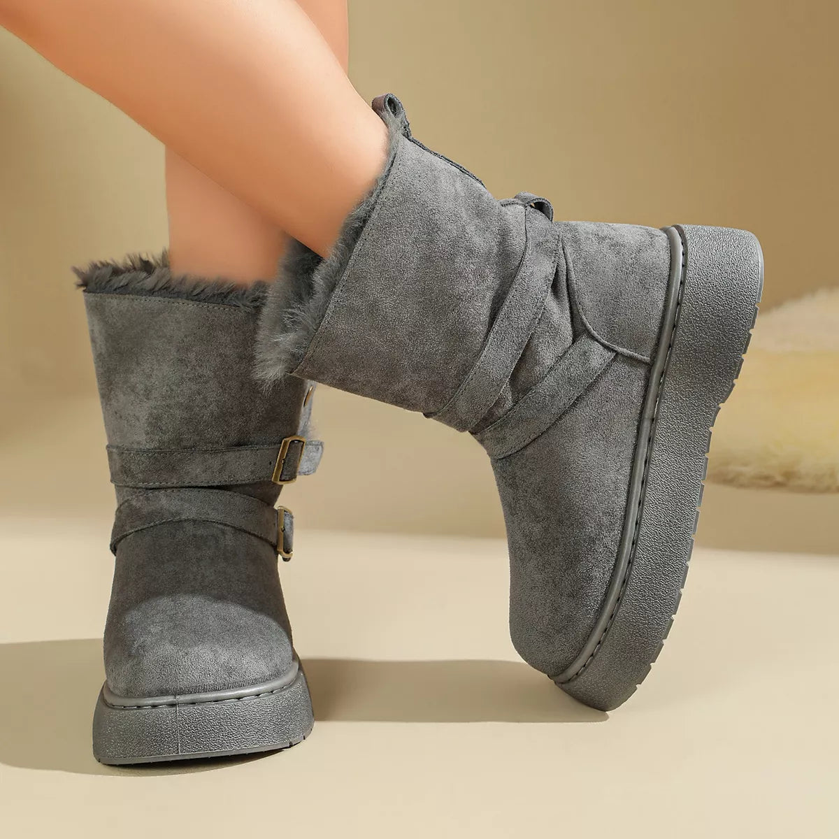 Round Toe Flats Boots