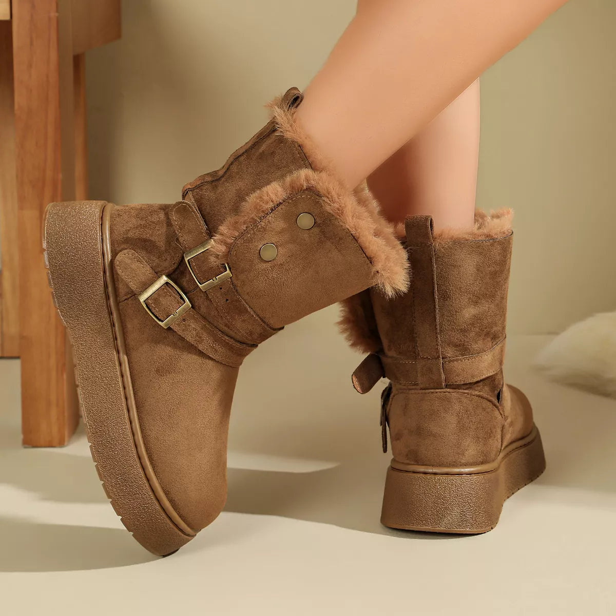 Round Toe Flats Boots
