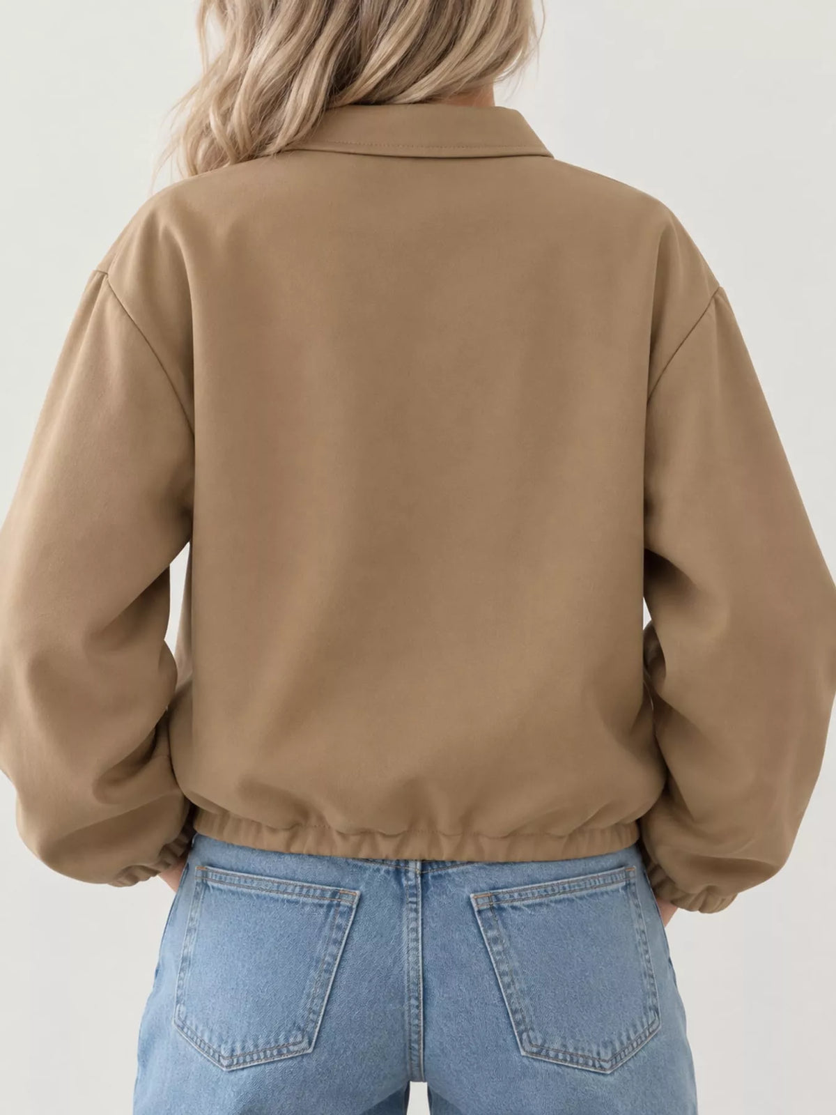 Cropped Zip-Up Jacket