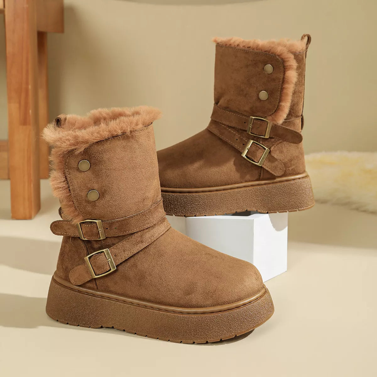 Round Toe Flats Boots